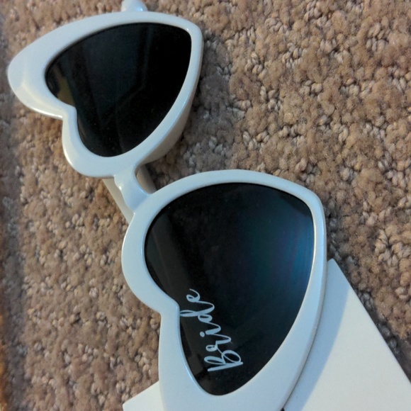 Bride Bundle NWT Hair Pin, Bride Sunglasses, Mrs. and Bride Earrings - Picture 6 of 7